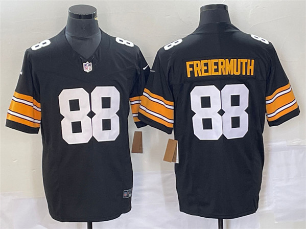 Men's Pittsburgh Steelers #88 Pat Freiermuth Black 2023 F.U.S.E. Vapor Limited Football Stitched Jersey